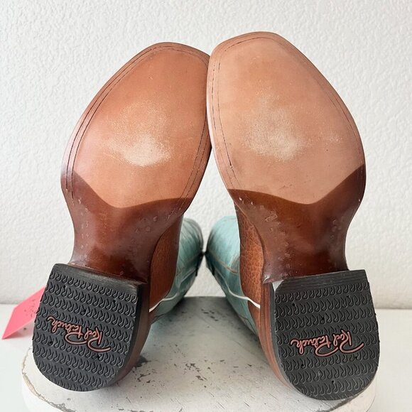 Rod Patrick Womens Cowboy Boots 6.5AA Brown Turquoise Top Western Cowgirl Tall - Picture 8 of 12